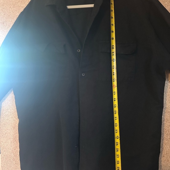 Men's Black Button Up Sueded George Size XLT - Picture 2 of 8